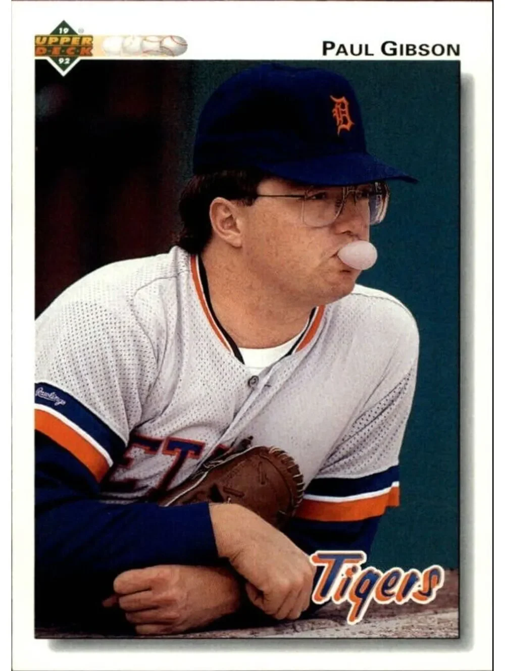 Paul Gibson 1992 Upper Deck MLB #489 Baseball Card Detroit Tigers
